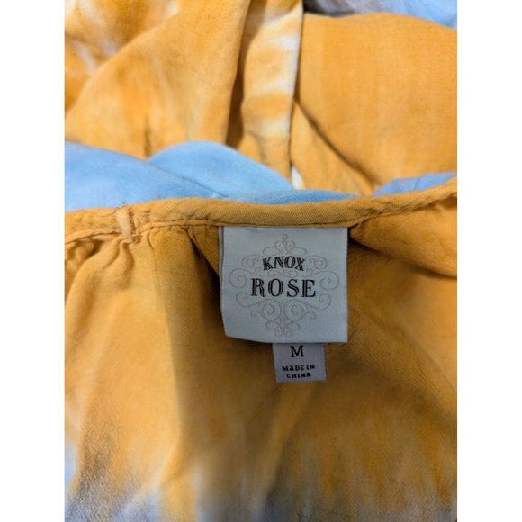 KNOX ROSE Tie Dye Maxi Dress Size Medium Linen Blend Beach Boho - Picture 5 of 6